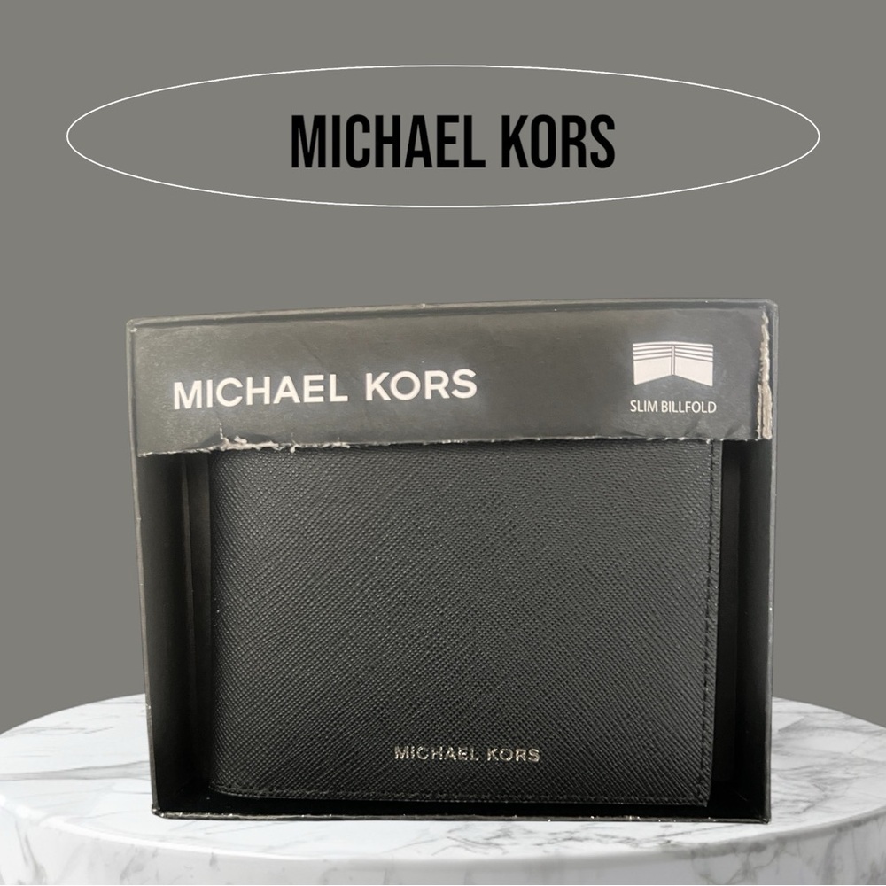 NWT Michael Kors Black Slim Wallet